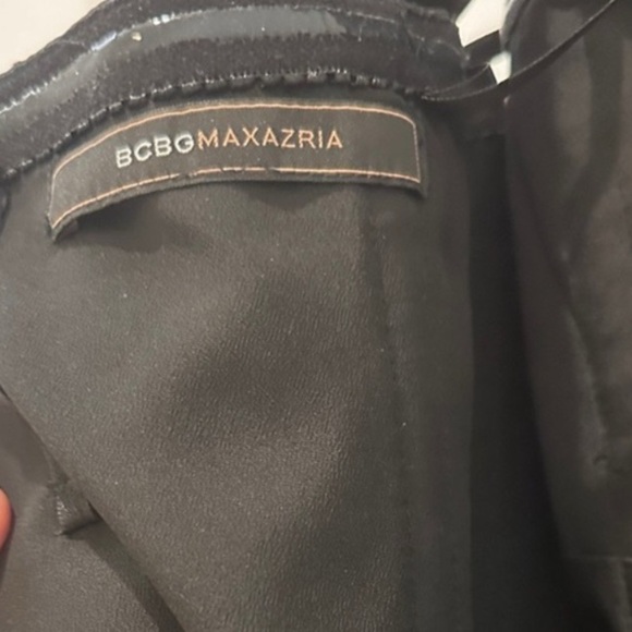 BCBG Max Azria Black One-Shoulder Cocktail Dress Ruffle Hem Party Mini Size XS - Picture 9 of 14
